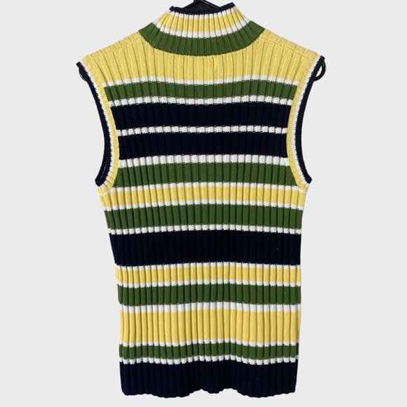 Vintage Jones New York Sleeveless Sweater Ribbed-Knit Turtleneck Women's Large - Picture 3 of 9